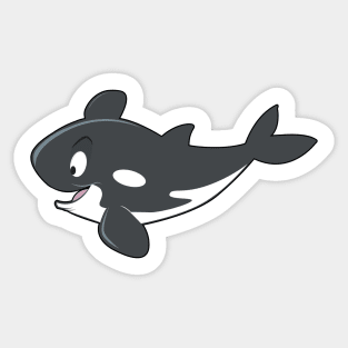 Swimming orca Sticker